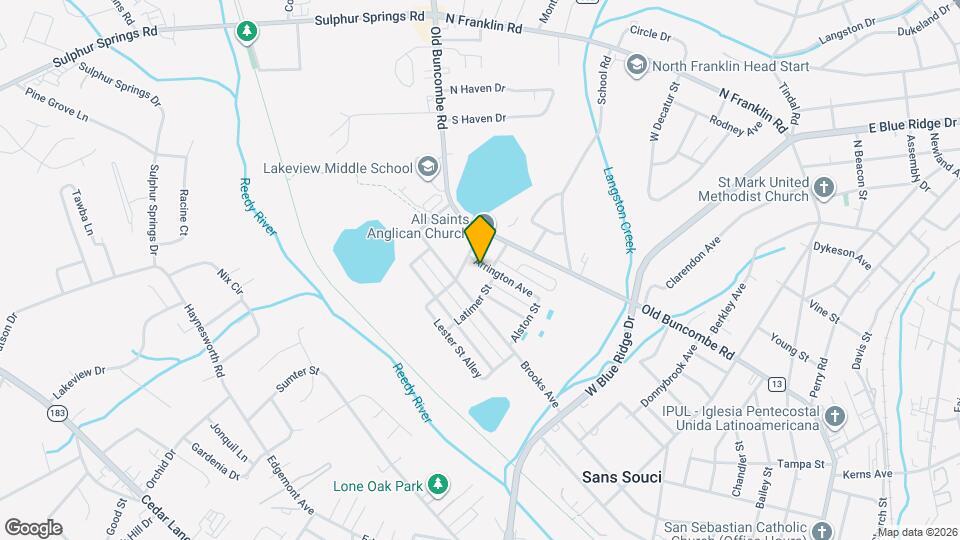 105 Arrington Ave Mapa y Detalles de la Ubicación
