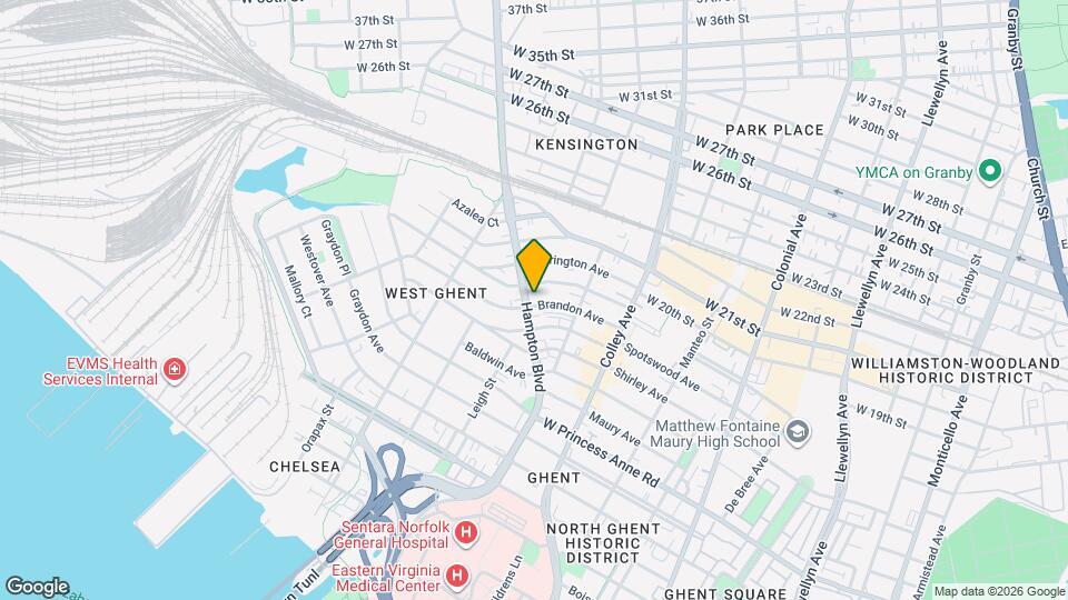 1702 Hampton Blvd Map and Location Details