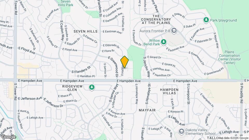 3410 S Halifax Way Map and Location Details