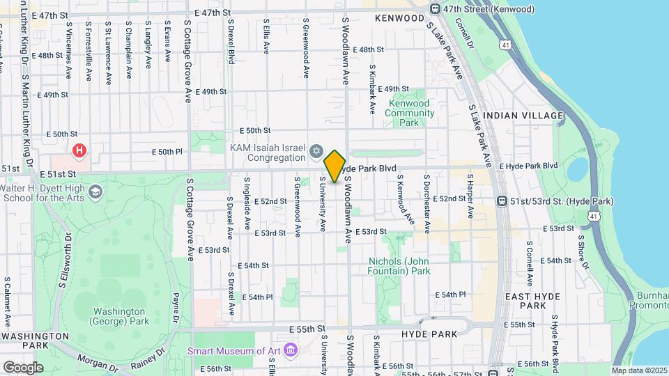 5123-5135 S University Ave Mapa y Detalles de la Ubicación