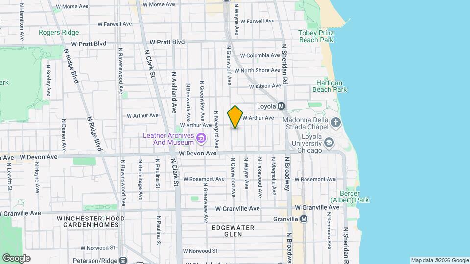 6445 N Glenwood Ave Map and Location Details