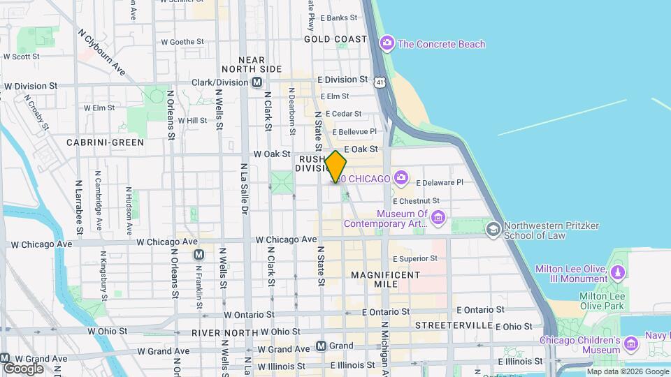 25 E. Delaware Mapa y Detalles de la Ubicación