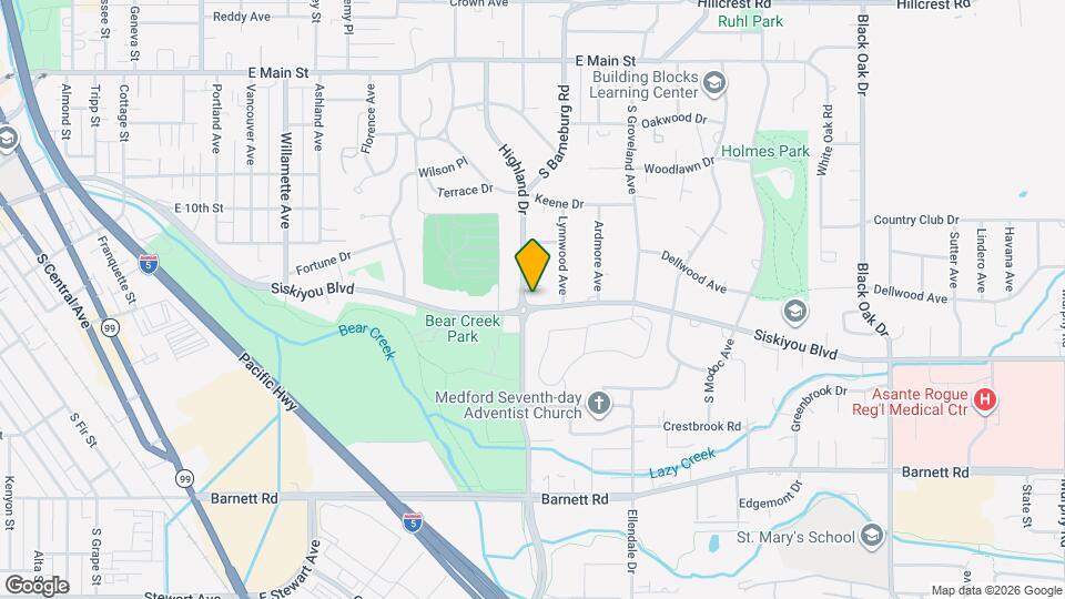 1801 Siskiyou Blvd Map and Location Details