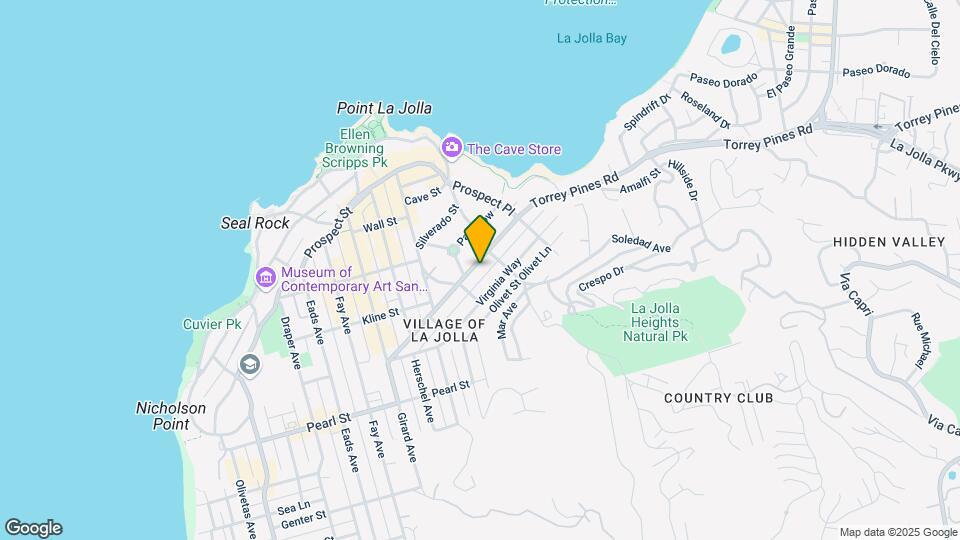 1345 Torrey Pines Rd Map and Location Details