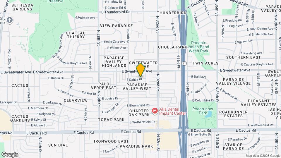 3038 E Dahlia Dr Map and Location Details