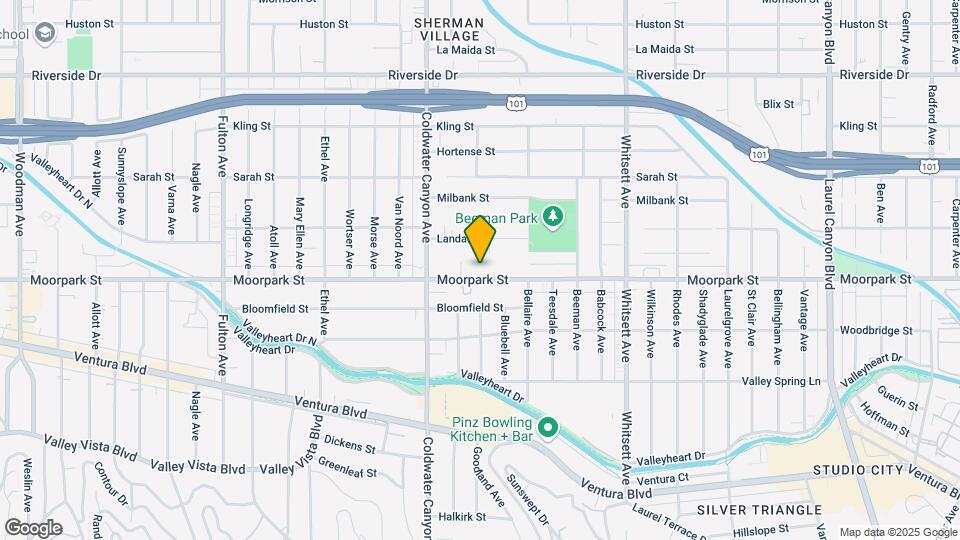 12801 Moorpark St Map and Location Details