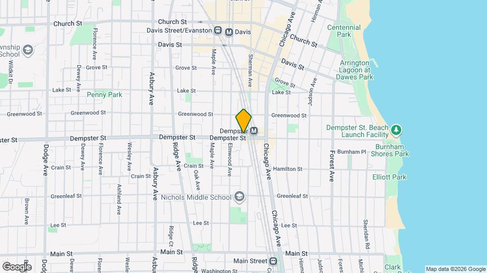 805 Dempster St, Unit E4 Mapa y Detalles de la Ubicación