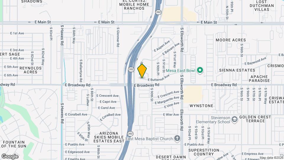 8921 E Butternut Ave Map and Location Details