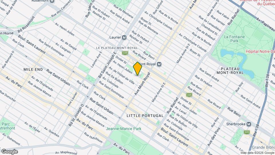 4568 Henri-Julien Av Map and Location Details