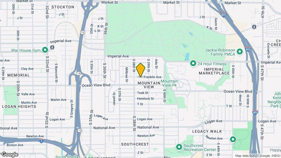 3841 Franklin Ave Map and Location Details