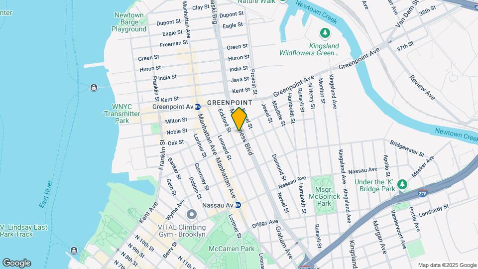 181 McGuinness Blvd Map and Location Details