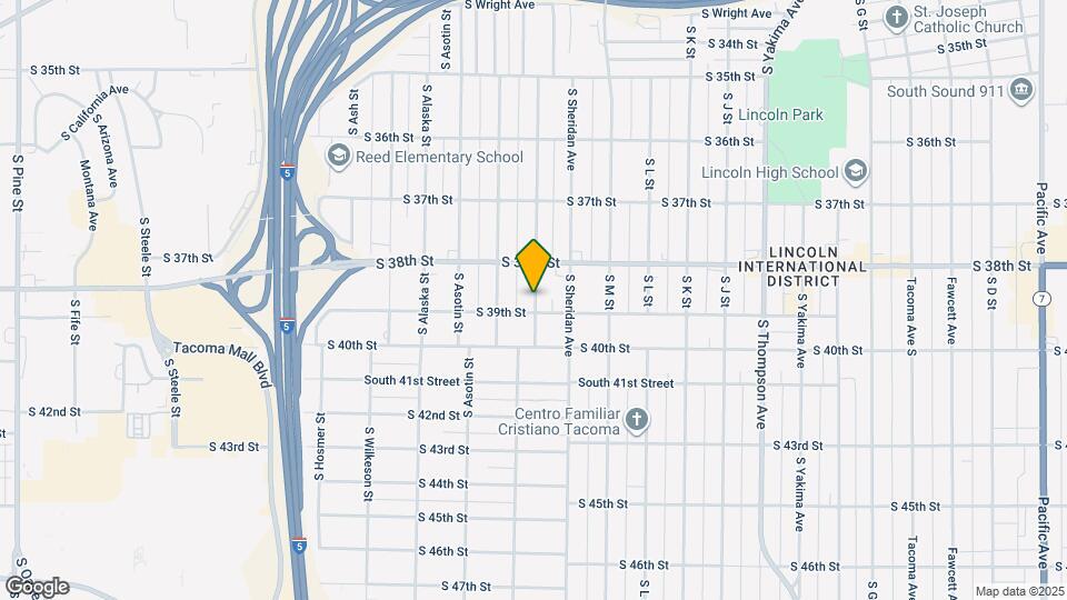 3828 S Cushman Ave Map and Location Details