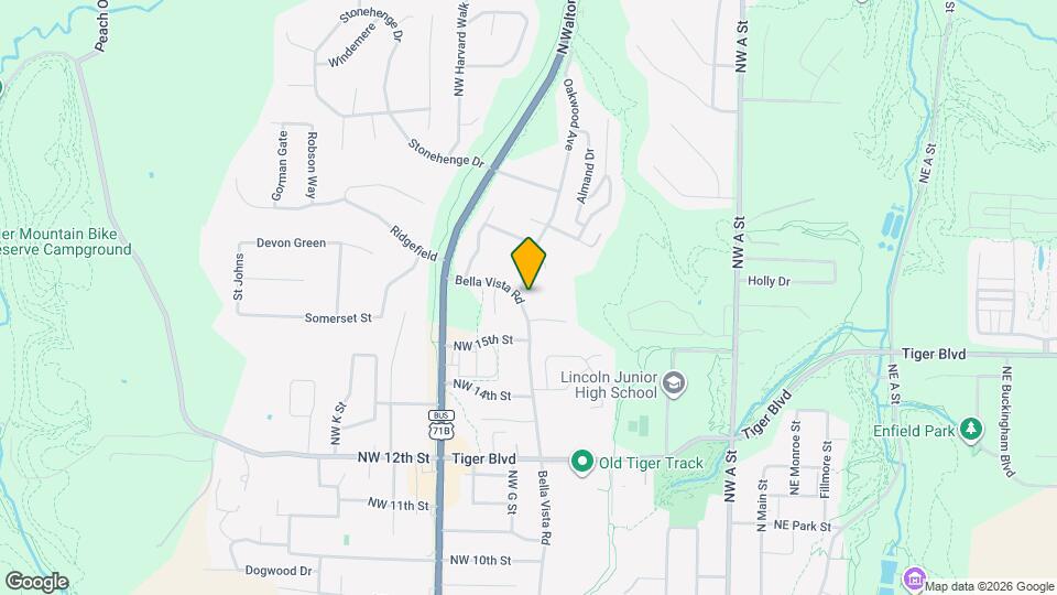 1542 Bella Vista Rd Map and Location Details