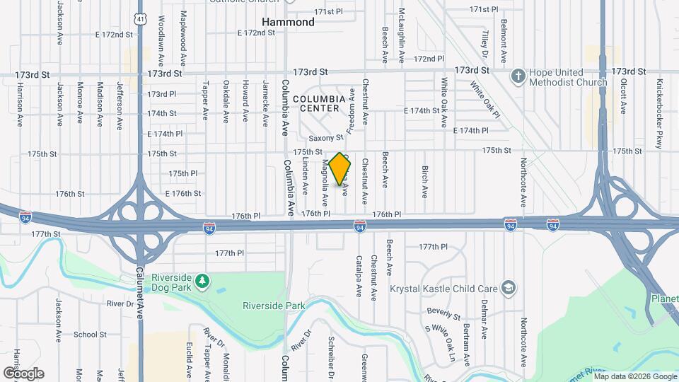 7550 Catalpa Ave Map and Location Details