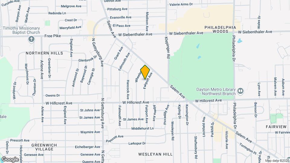 2605 Fairport Ave Map and Location Details