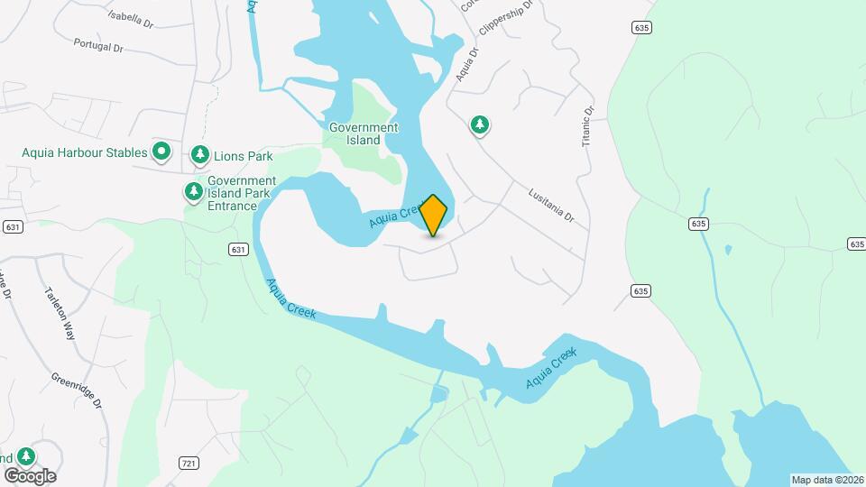 3705 Aquia Dr Map and Location Details