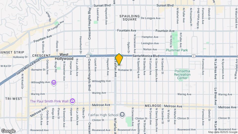 1011 N Orange Grove Ave, Unit 5 Mapa y Detalles de la Ubicación