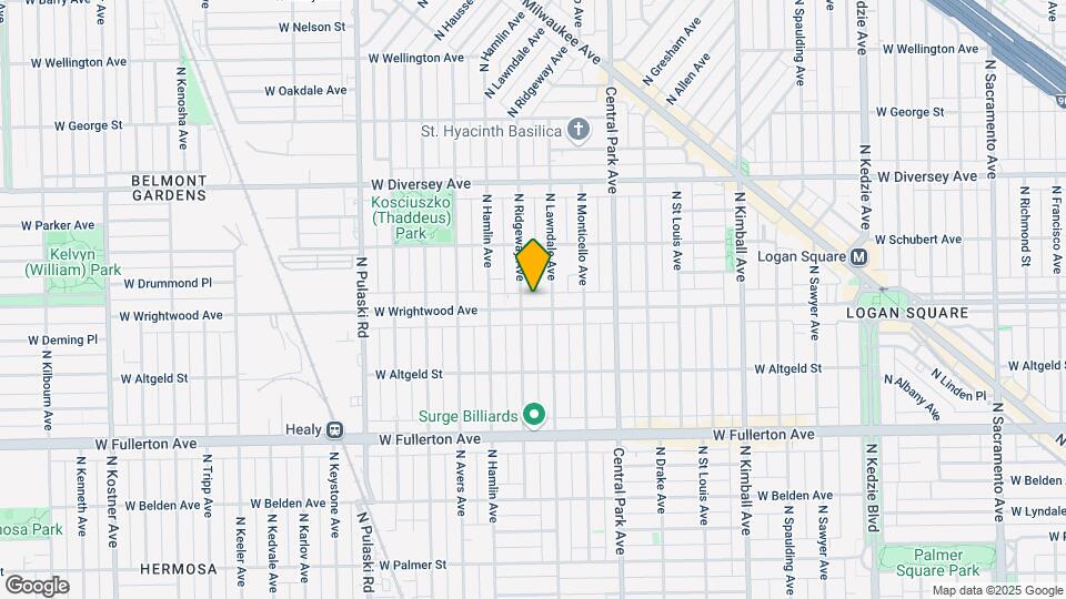 3716 W Wrightwood Ave-Unit -3F Map and Location Details
