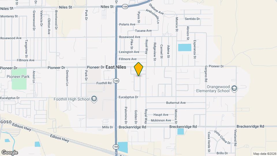 1012 Orangewood St Map and Location Details