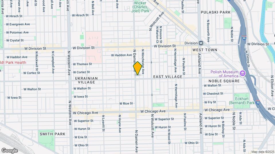 1003 N Damen Ave Map and Location Details