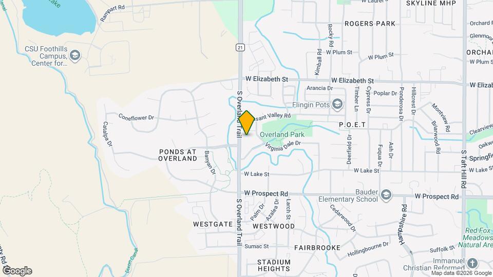 1302 S Overland Trail Map and Location Details