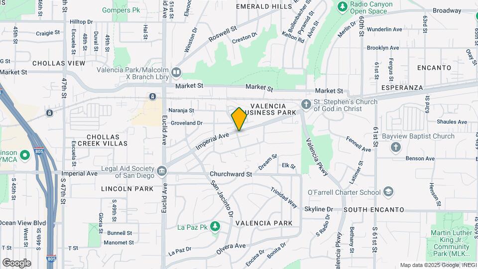 5405 Imperial Ave Mapa y Detalles de la Ubicación