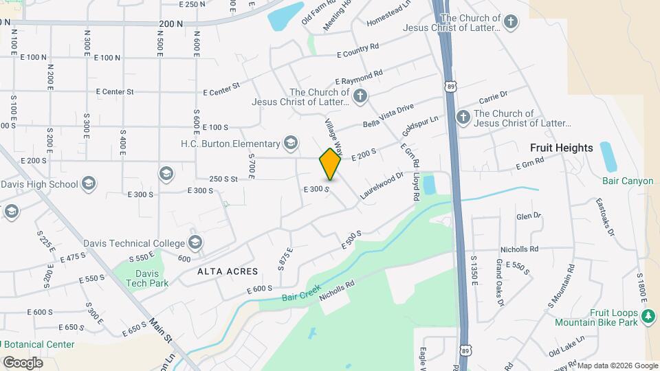 1001 E 300 S Mapa y Detalles de la Ubicación