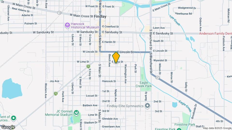 807 Maple Ave, Unit 807 Maple Ave (U3), Findlay Ohio, 45840 Map and Location Details