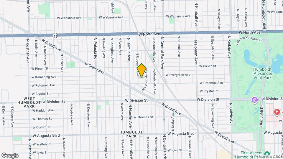 1319 N Ridgeway Ave Map and Location Details