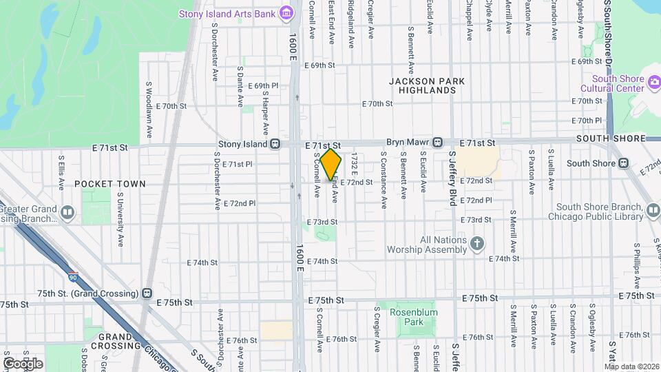 1651 E 72nd St Mapa y Detalles de la Ubicación