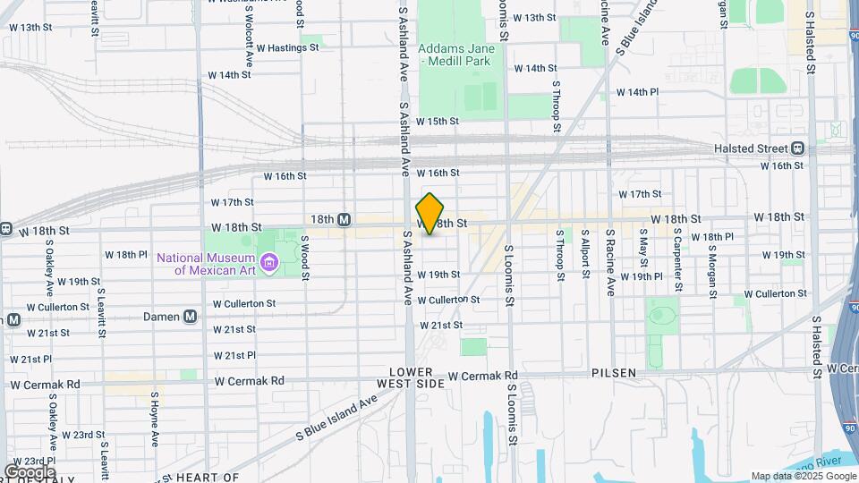 1532 W 18th Pl Map and Location Details