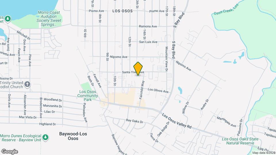 1181 Santa Ynez Ave Map and Location Details