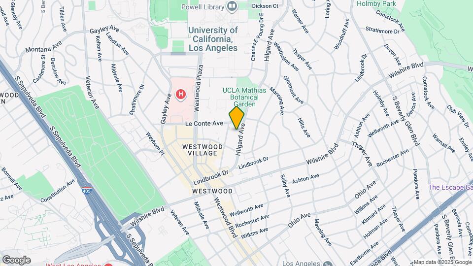 933 Hilgard Ave Map and Location Details