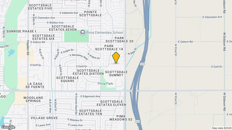 8731 E Cheery Lynn Rd Mapa y Detalles de la Ubicación