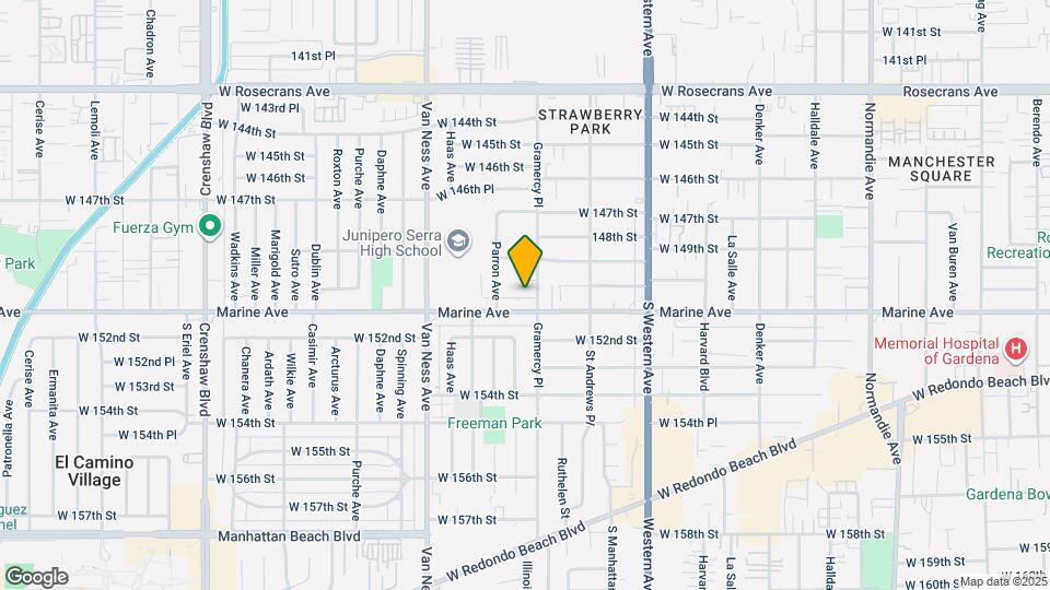 15015 Gramercy Pl Mapa y Detalles de la Ubicación
