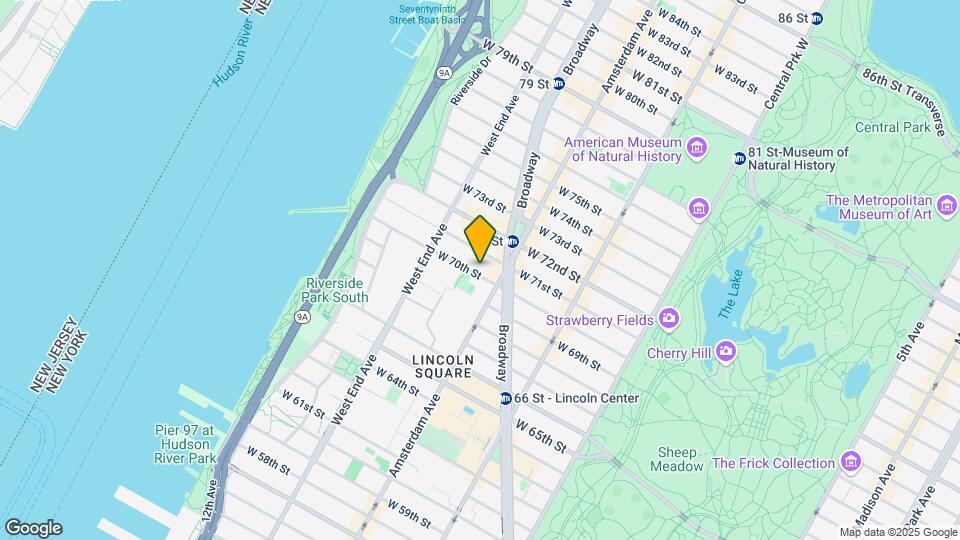 213 W 70th St Map and Location Details