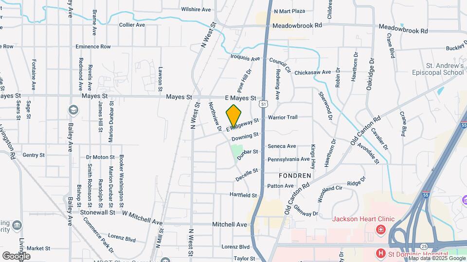 421 E Ridgeway St Map and Location Details