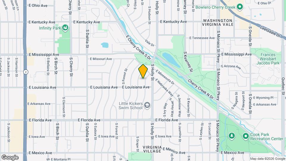 1265 S Hudson St Map and Location Details