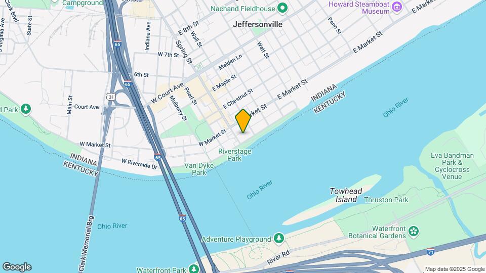 111 E Riverside Dr Map and Location Details