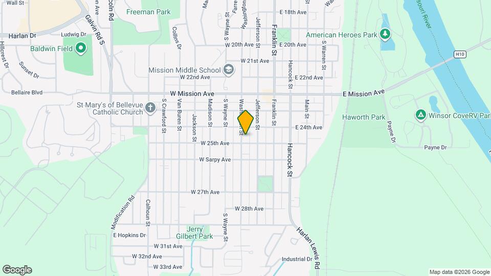 2409 Washington St Map and Location Details