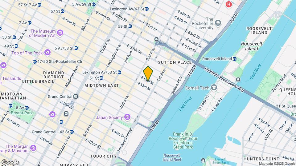 336 E 54th St Map and Location Details