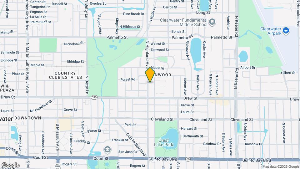 317 N Highland Ave Map and Location Details