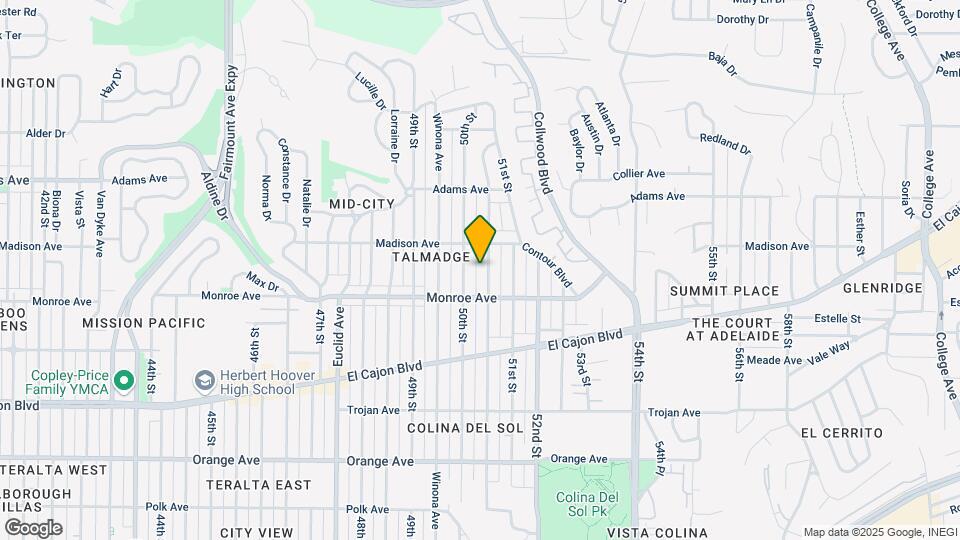 4556 Adams Ave Map and Location Details
