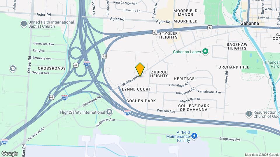 487 W Johnstown Rd Map and Location Details