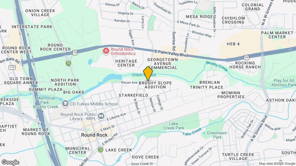 801 Brushy Creek Dr Map and Location Details