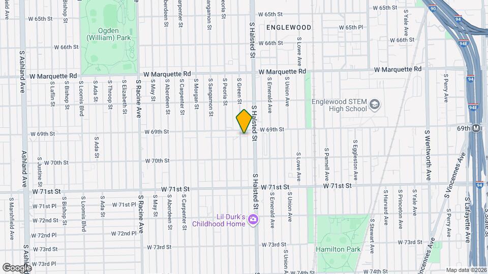 6915 S Green St-Unit -1 Map and Location Details