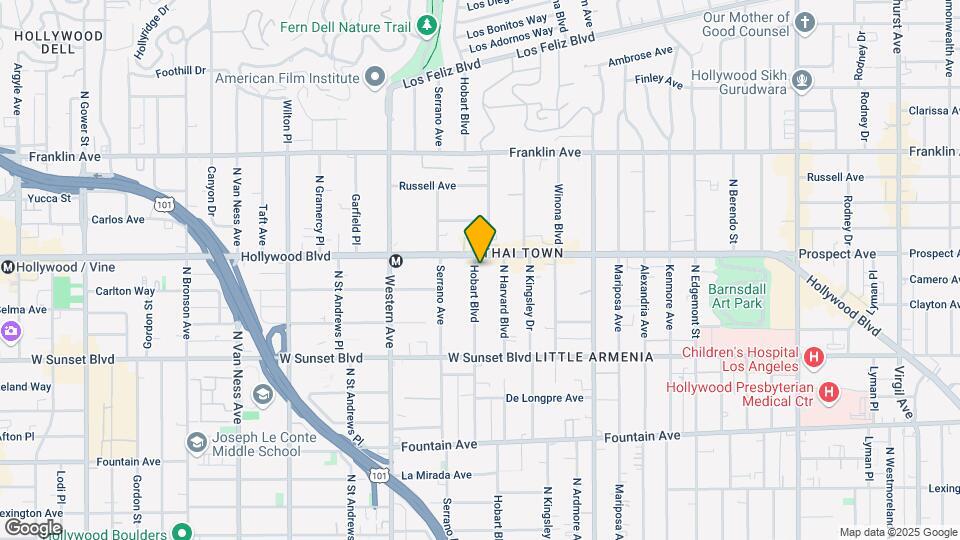 1646 N Hobart Blvd Map and Location Details
