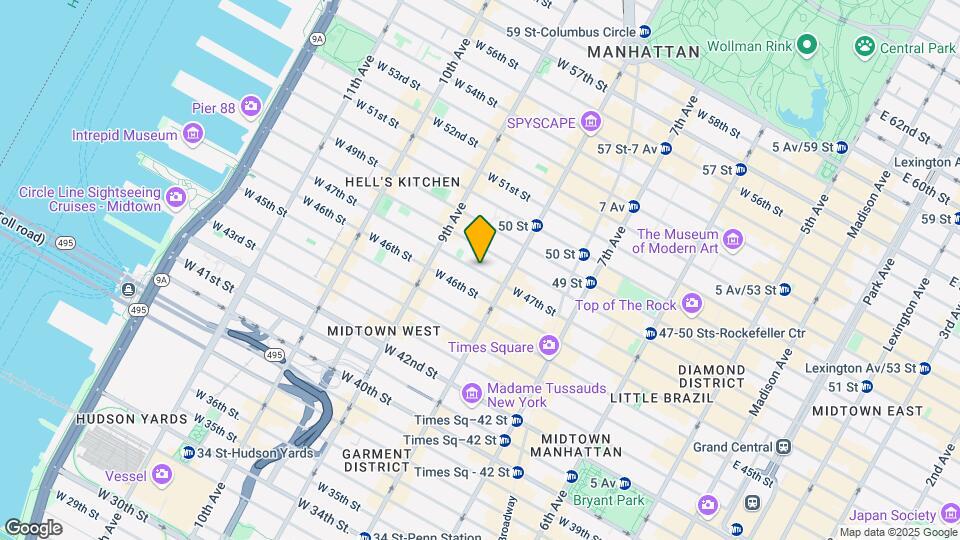326 W 47th St Map and Location Details