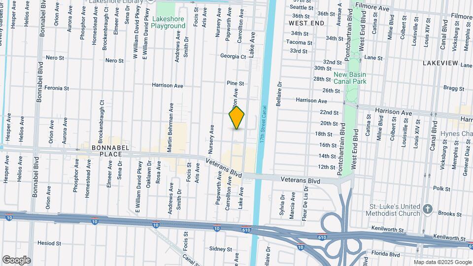 1025 Carrollton Ave Mapa y Detalles de la Ubicación