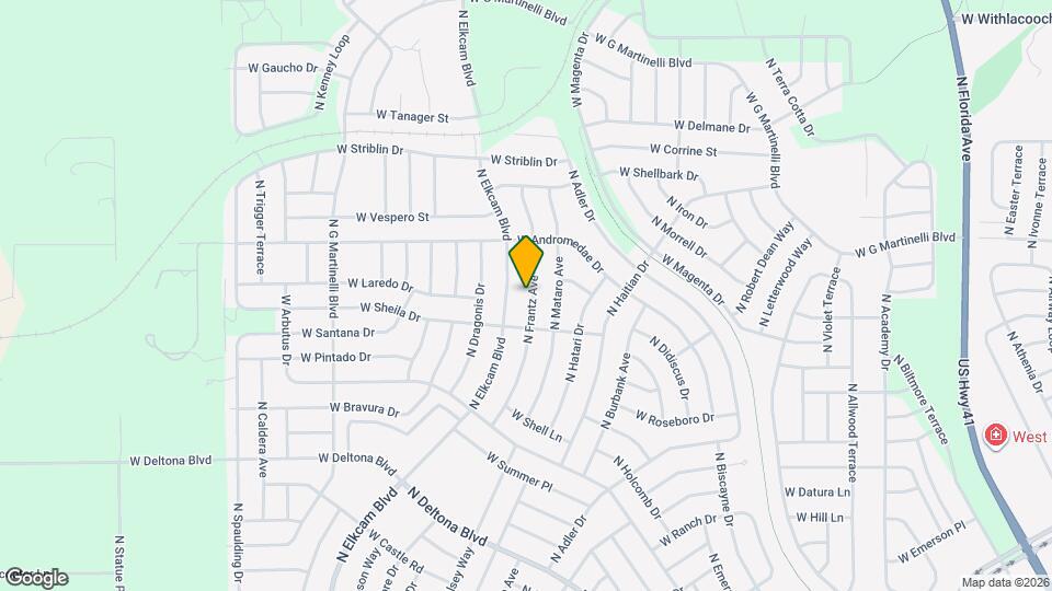 10872 N Frantz Ave Mapa y Detalles de la Ubicación